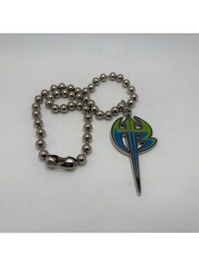 WWE Jeff Hardy Enigma Necklace Chain 2009 Green & Blue Read Description